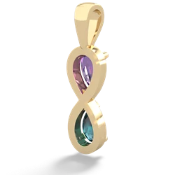 Amethyst Infinity 14K Yellow Gold pendant P5050