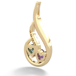 Amethyst Keepsake Curves 14K Yellow Gold pendant P5450