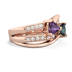 Amethyst Bowtie 14K Rose Gold ring R2360