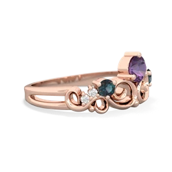 Amethyst Crown Keepsake 14K Rose Gold ring R5740