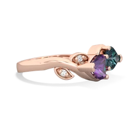 Amethyst Floral Elegance 14K Rose Gold ring R5790