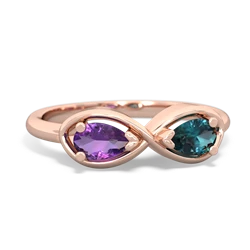 Amethyst Infinity 14K Rose Gold ring R5050