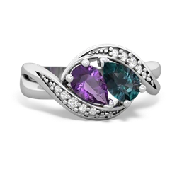 Amethyst Summer Winds 14K White Gold ring R5342