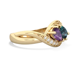 Amethyst Summer Winds 14K Yellow Gold ring R5342