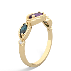 Amethyst Milgrain Marquise 14K Yellow Gold ring R5700