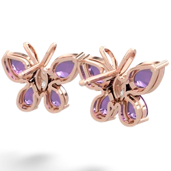 Amethyst Butterfly 14K Rose Gold earrings E2215