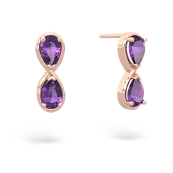 Amethyst Infinity 14K Rose Gold earrings E5050