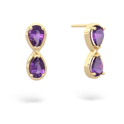 Amethyst Infinity 14K Yellow Gold earrings E5050