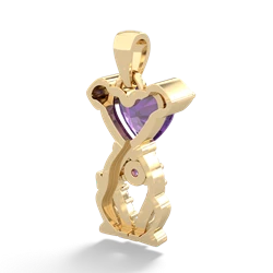 Amethyst Puppy Love 14K Yellow Gold pendant P5800