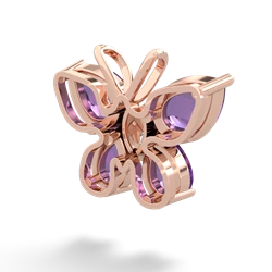 Amethyst Butterfly 14K Rose Gold pendant P2215