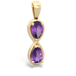 Amethyst Infinity 14K Yellow Gold pendant P5050