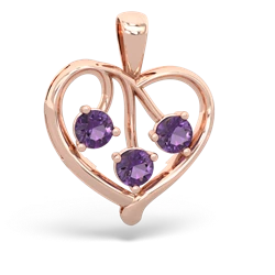 Citrine Glowing Heart 14K Rose Gold pendant P2233