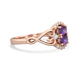 Amethyst Love Nest 14K Rose Gold ring R5860