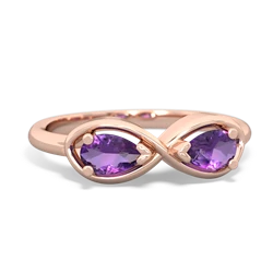 Amethyst Infinity 14K Rose Gold ring R5050