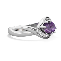 Amethyst Summer Winds 14K White Gold ring R5342