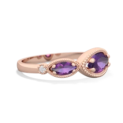 Tanzanite Milgrain Marquise 14K Rose Gold ring R5700