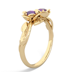 Amethyst Rose Garden 14K Yellow Gold ring R5510