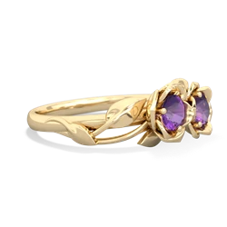 Amethyst Rose Garden 14K Yellow Gold ring R5510