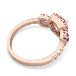 Peridot Regal Halo 14K Rose Gold ring R5350