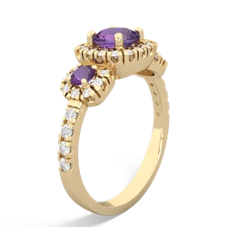 Alexandrite Regal Halo 14K Yellow Gold ring R5350