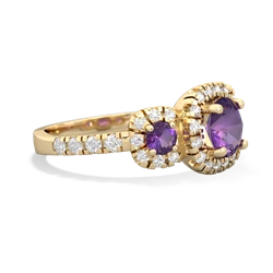 Tanzanite Regal Halo 14K Yellow Gold ring R5350