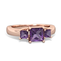 Onyx Three Stone Trellis 14K Rose Gold ring R4015