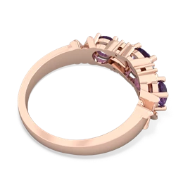 Amethyst Hugs And Kisses 14K Rose Gold ring R5016