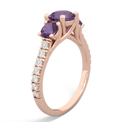 Sapphire Pave Trellis 14K Rose Gold ring R5500