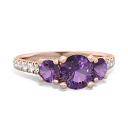 Tanzanite Pave Trellis 14K Rose Gold ring R5500