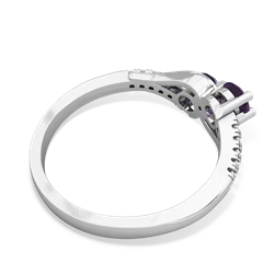 Amethyst Infinity Pave Two Stone 14K White Gold ring R5285