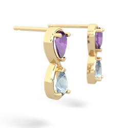 Amethyst Infinity 14K Yellow Gold earrings E5050