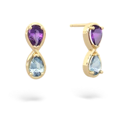 Amethyst Infinity 14K Yellow Gold earrings E5050