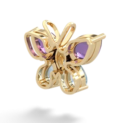 Amethyst Butterfly 14K Yellow Gold pendant P2215