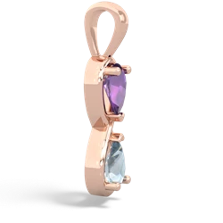 Amethyst Infinity 14K Rose Gold pendant P5050