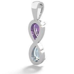 Amethyst Infinity 14K White Gold pendant P5050