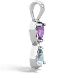 Amethyst Infinity 14K White Gold pendant P5050