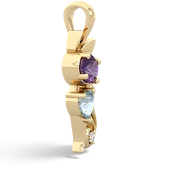 Amethyst Kitten 14K Yellow Gold pendant P5780