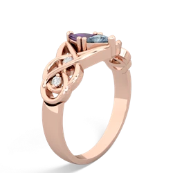 Amethyst Keepsake Celtic Knot 14K Rose Gold ring R5300