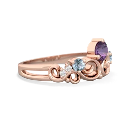 Amethyst Crown Keepsake 14K Rose Gold ring R5740