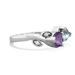 Amethyst Floral Elegance 14K White Gold ring R5790