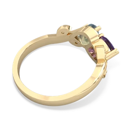 Amethyst Floral Elegance 14K Yellow Gold ring R5790