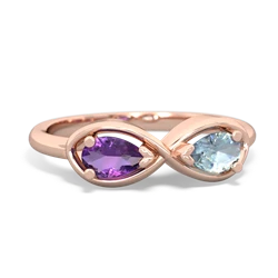 Amethyst Infinity 14K Rose Gold ring R5050