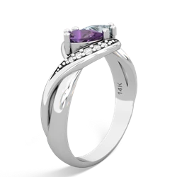 Amethyst Summer Winds 14K White Gold ring R5342