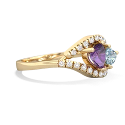 Amethyst Mother And Child 14K Yellow Gold ring R3010