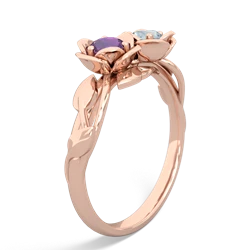 Amethyst Rose Garden 14K Rose Gold ring R5510