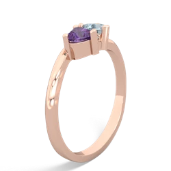 Amethyst Sweethearts 14K Rose Gold ring R5260