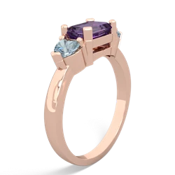 Amethyst Three Stone 14K Rose Gold ring R5235