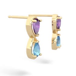 Amethyst Infinity 14K Yellow Gold earrings E5050