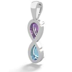 Amethyst Infinity 14K White Gold pendant P5050