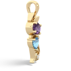 Amethyst Kitten 14K Yellow Gold pendant P5780